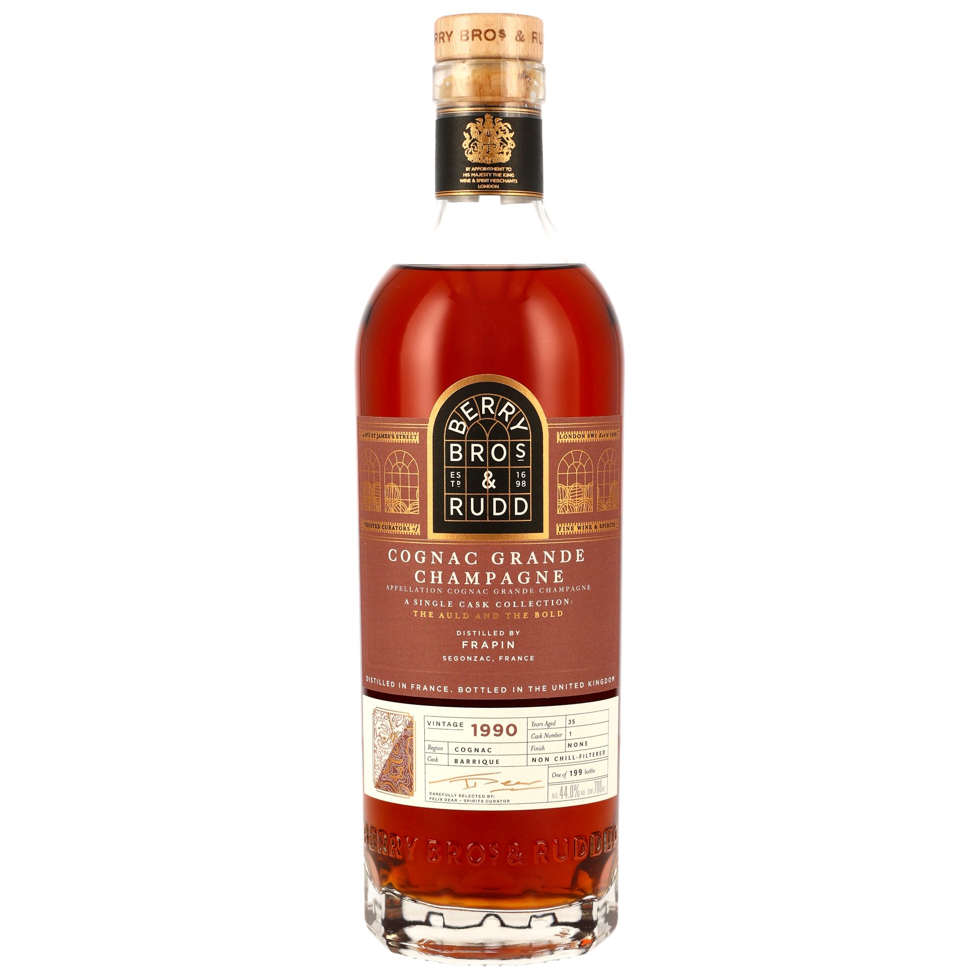 Frapin 1990, 35 y.o. - The Auld and the Bold, Limousin Barrique, Fass Nr. 1, 44% Alc.Vol., Berry Bros. & Rudd