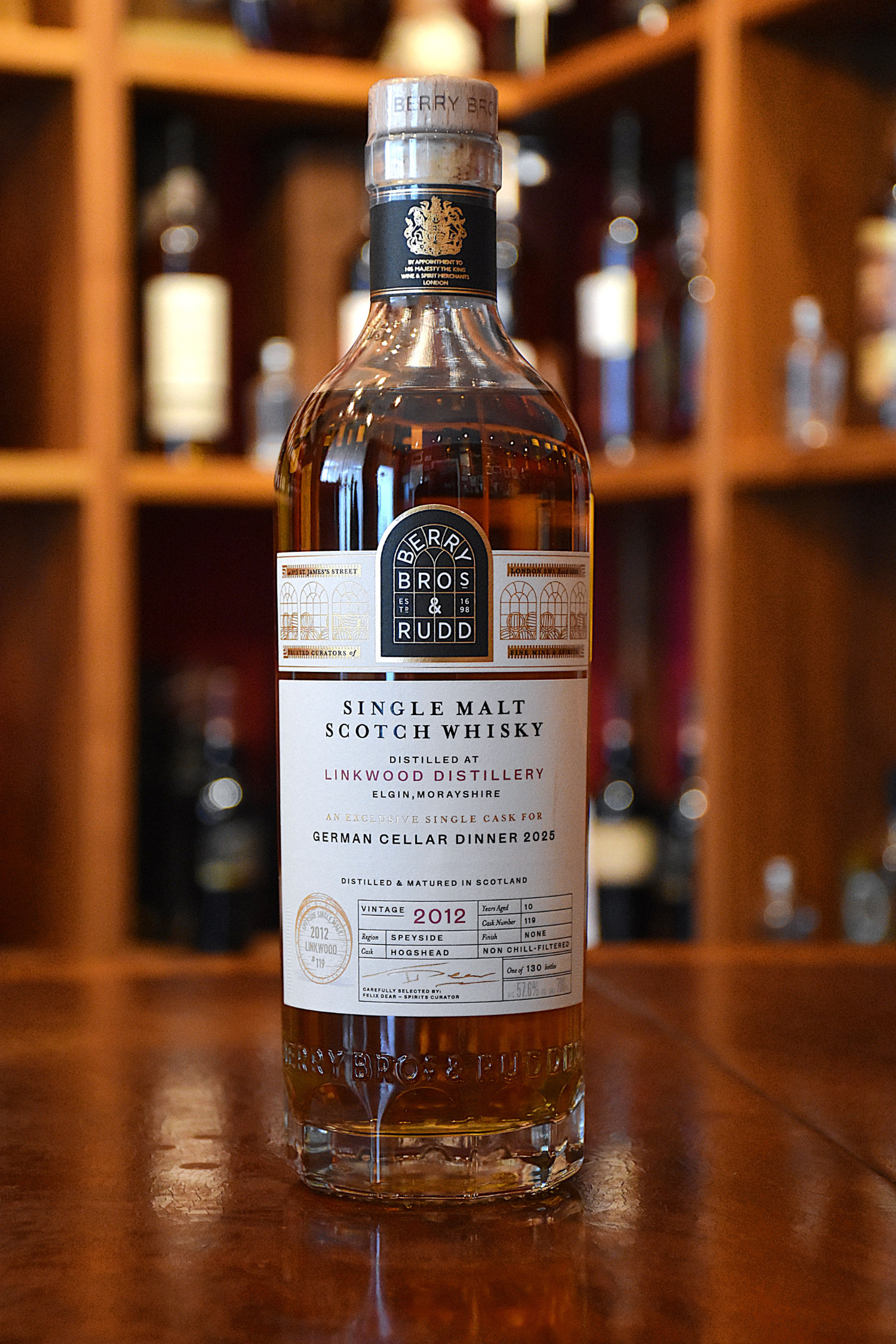 Linkwood 2012, 10 y.o. - German Celler Dinner 2025, Cask No. 119, 57,6% Alc.Vol., Berry Bros. & Rudd