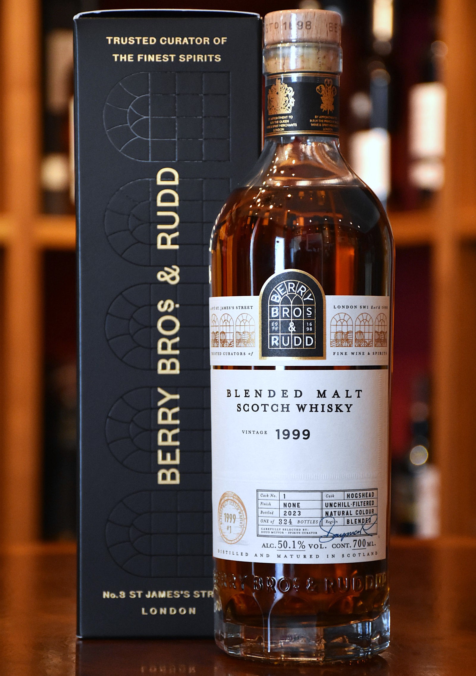 Blended Malt 1999, 24 y.o., Hogshead, Cask No. 1,50,1% Alc.Vol., Berry Bros. & Rudd