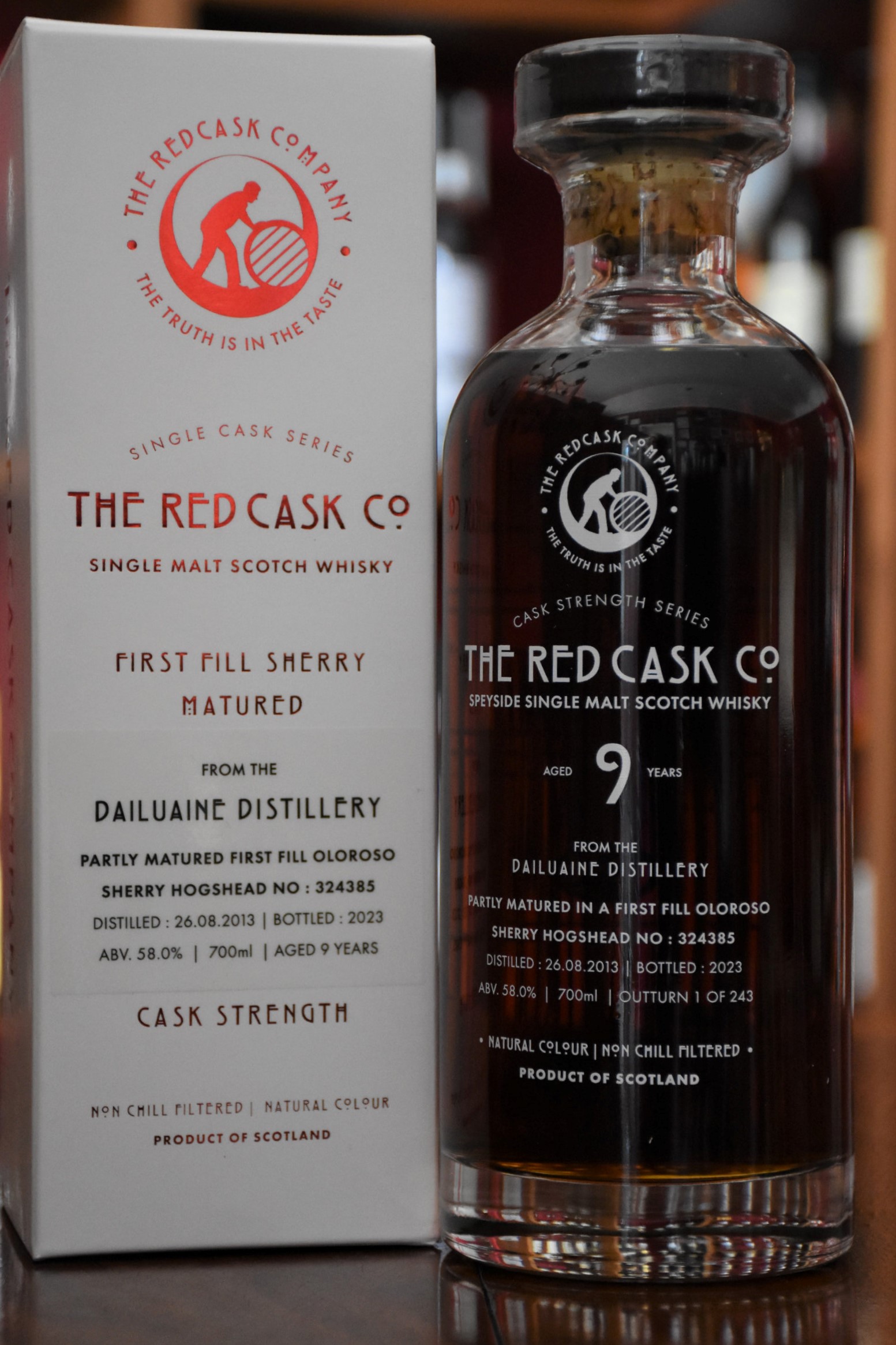 Dailuaine 2013, 9 y.o. - First Fill Oloroso Sherry Hogshead - The Red Cask Company, 58% Alc.Vol., Global Whisky Ltd.