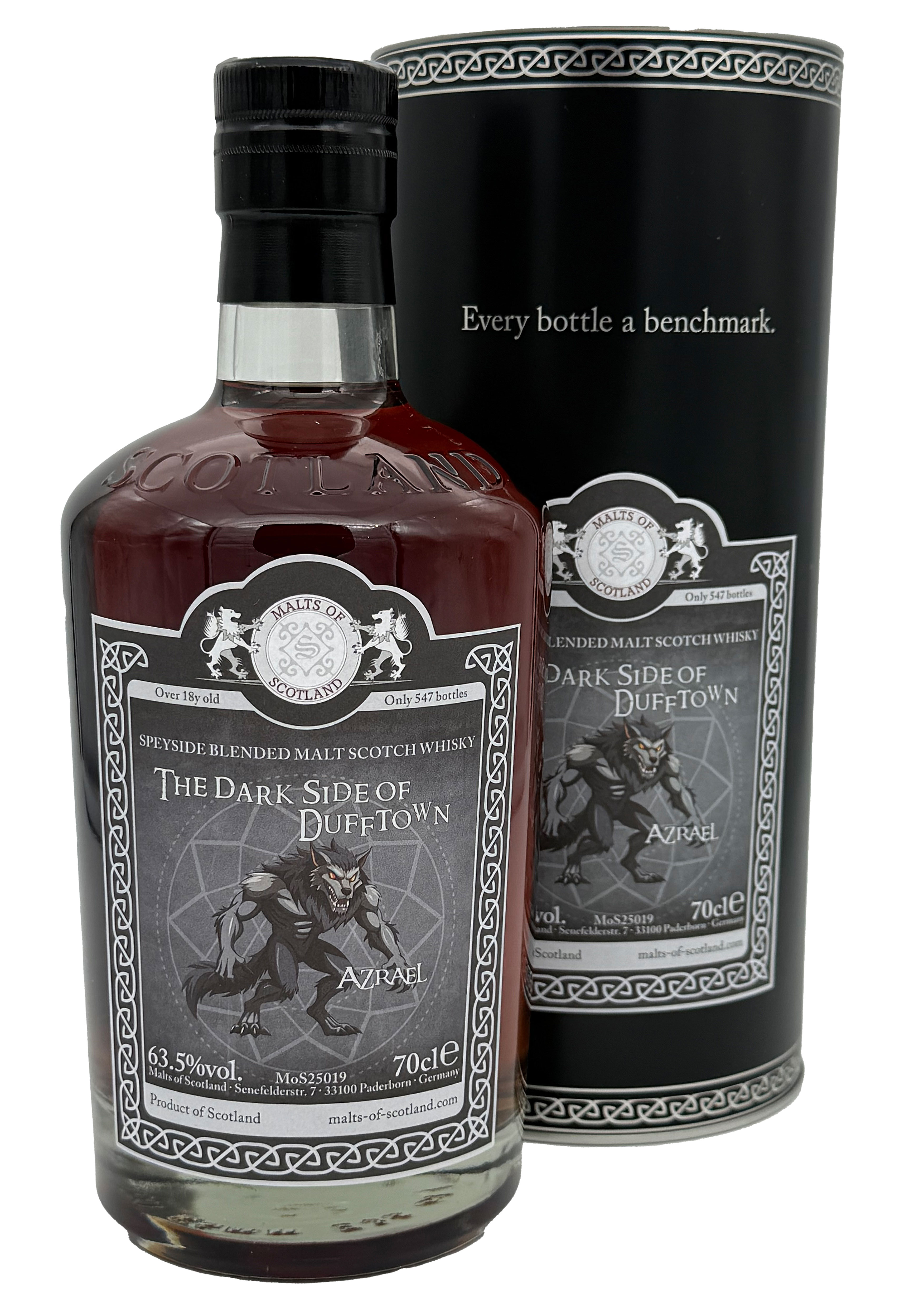 Dark Side of Dufftown - Azrael, 2007/2025, MoS25019, 63,5% Alc.Vol., 63,5% Alc.Vol., Malts of Scotland