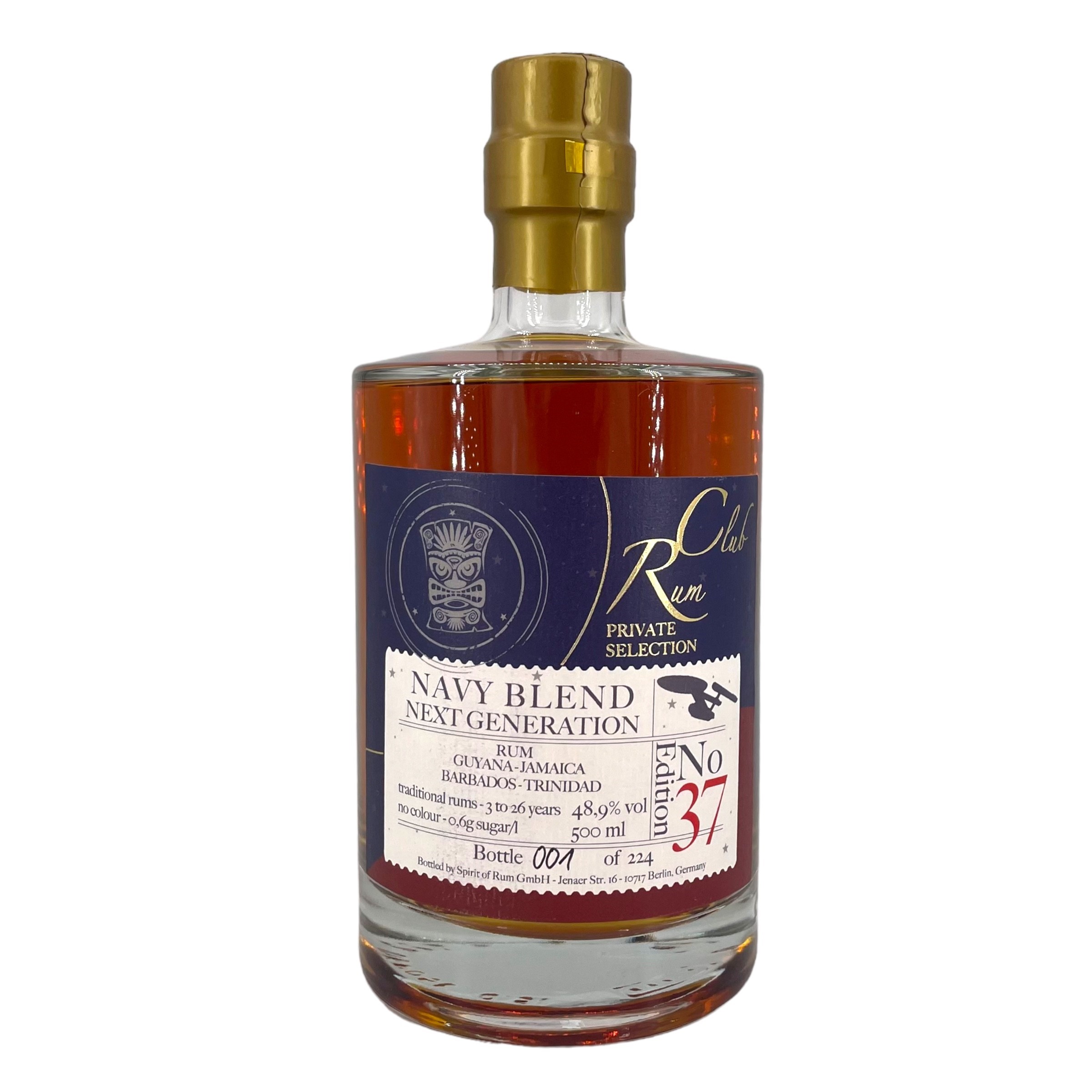 Rum Club Private Selection Edition 37 - Navy Blend - Next Generation, 48,9% Alc.Vol., Spirit of Rum