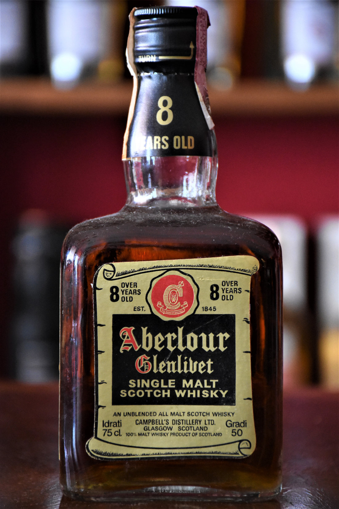 Aberlour 8 y.o., Bottled ca. Mitte 1970iger Jahre, 50 % - Distillers Original Bottling - Rare and Old