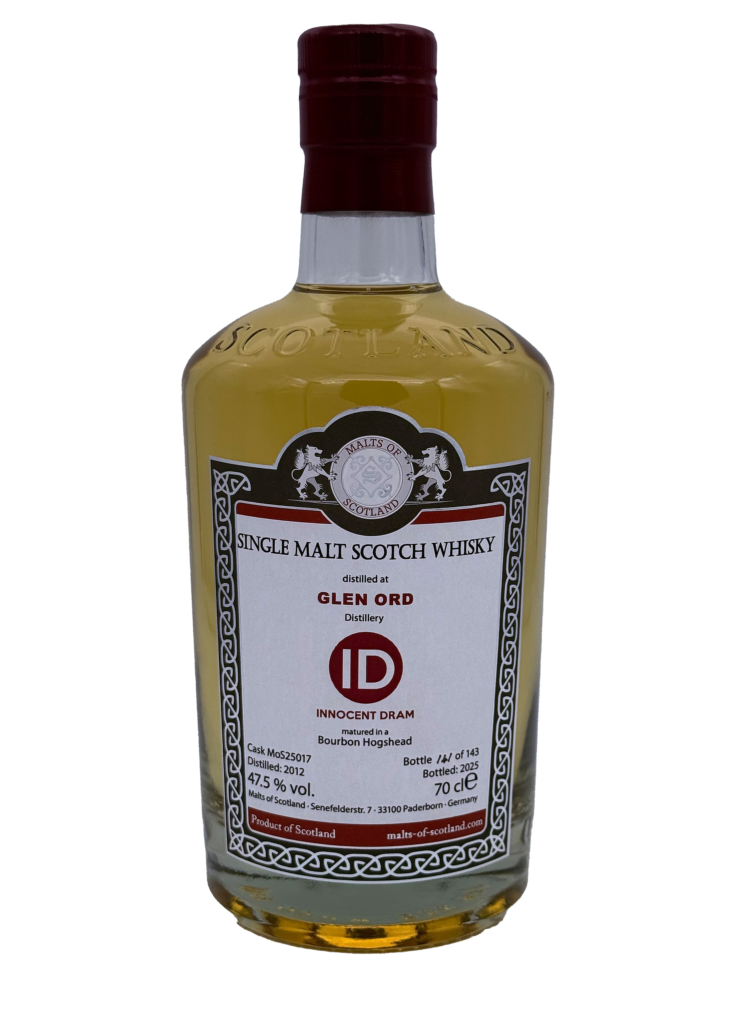 Glen Ord, Innocent Drum, 2012/2025, MoS25017, 47,5% Alc.Vol., Malts of Scotland