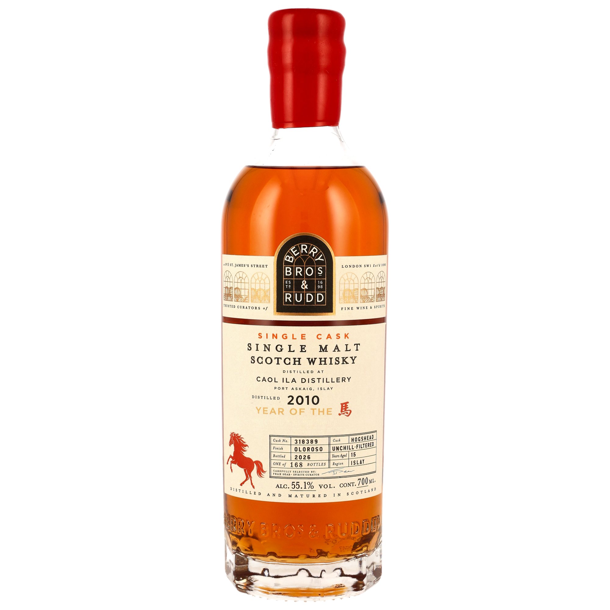 Caol Ila 2010/2026, 15 y.o. - Year of the Horse, Oloroso Sherry Cask, 55,1% Alc.Vol., Berry Bros. & Rudd
