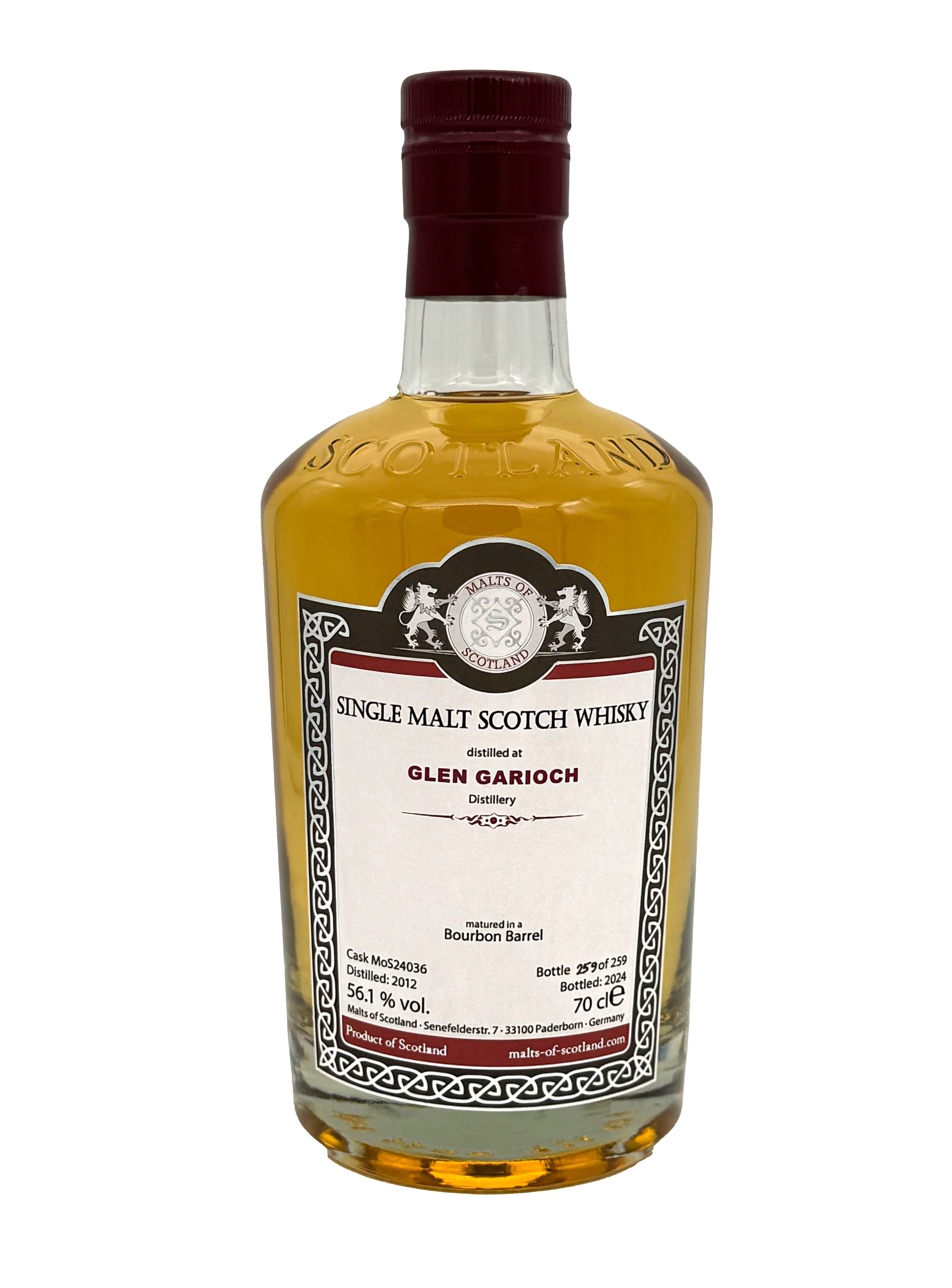 Glen Garioch 2012, 12 y.o., Bourbon Barrel - MoS24036, 56,1% Alc.Vol., Malts of Scotland