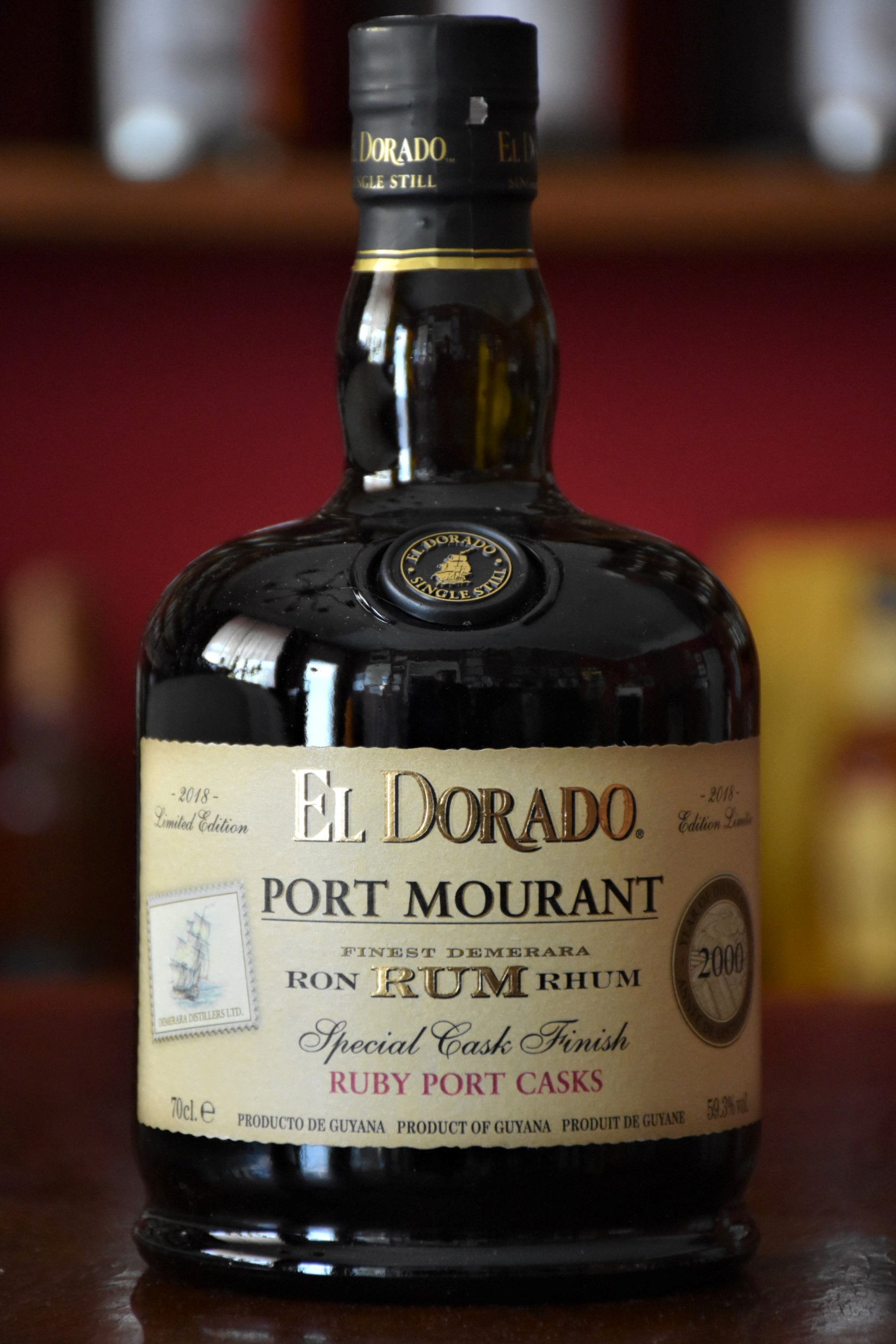 El Dorado Port Mourant 2000/2018 - Ruby Port Special Cask Finish, 59,3% Alc.Vol., Demarara Distillers Ltd.