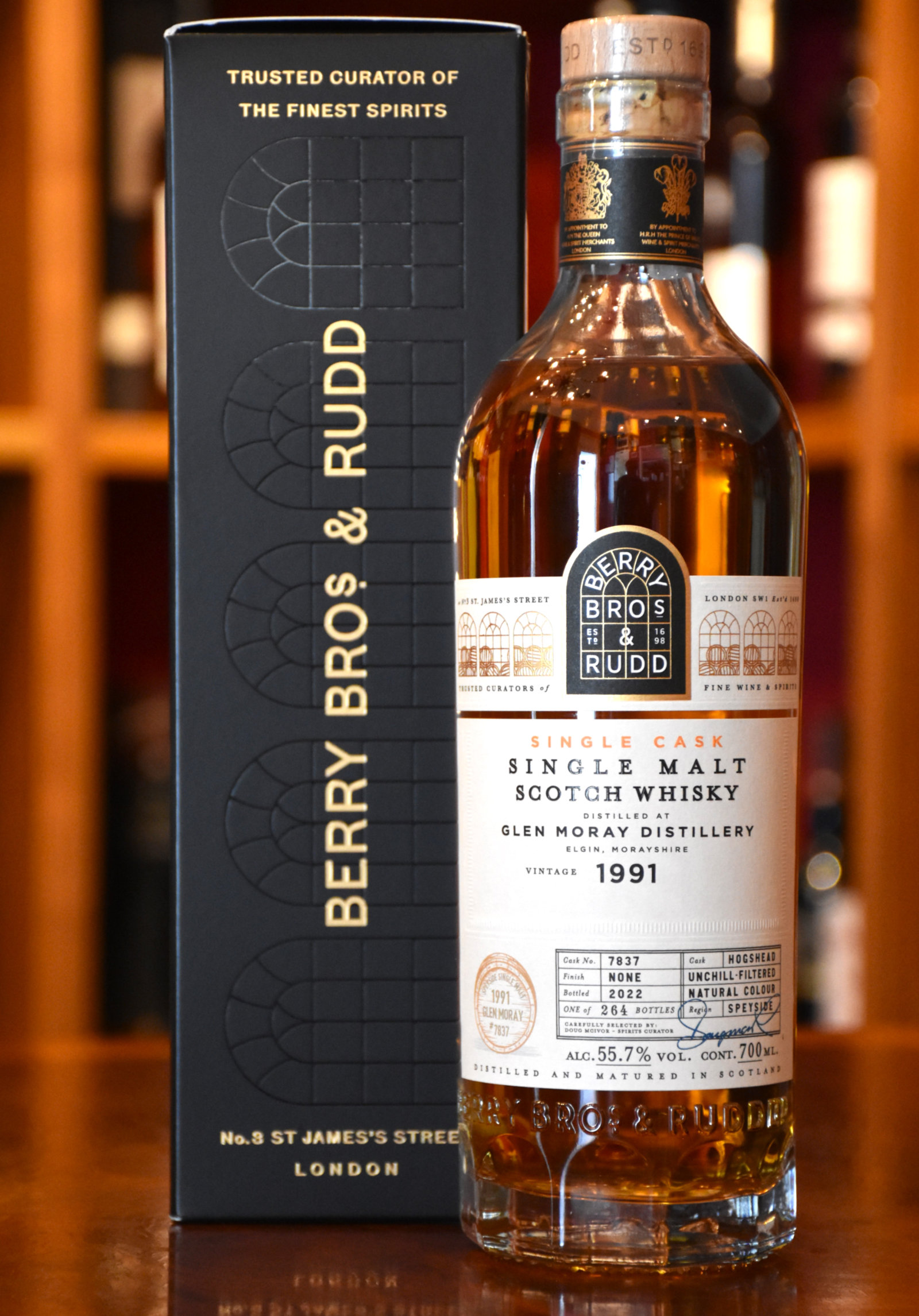 Glen Moray 1991, 31 y.o. - Bourbon Hogshead, Cask No. 7837, 55,7% Alc.Vol., Berry Bros. & Rudd