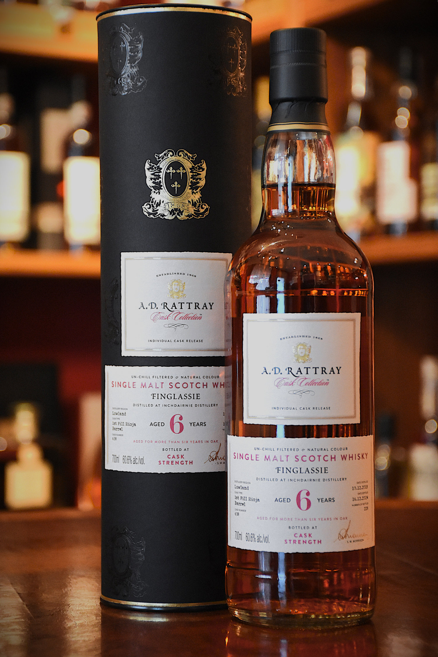 Finglassie, 2018, 6 Jahre, First Fill Rioja Barrel, 60,6% Alc.Vol., A.D. Rattray