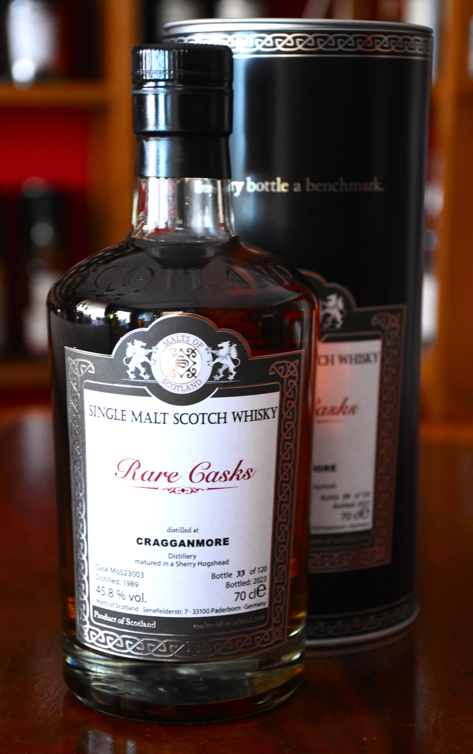 Cragganmore 1989, 34 y.o., Sherry Hogshead - MoS23003, 45,8% Alc.Vol., Malts of Scotland Cragganmore 1989, 34 y.o., Sherry Hogshead - MoS23003, 45,8% Alc.Vol., Malts of Scotland