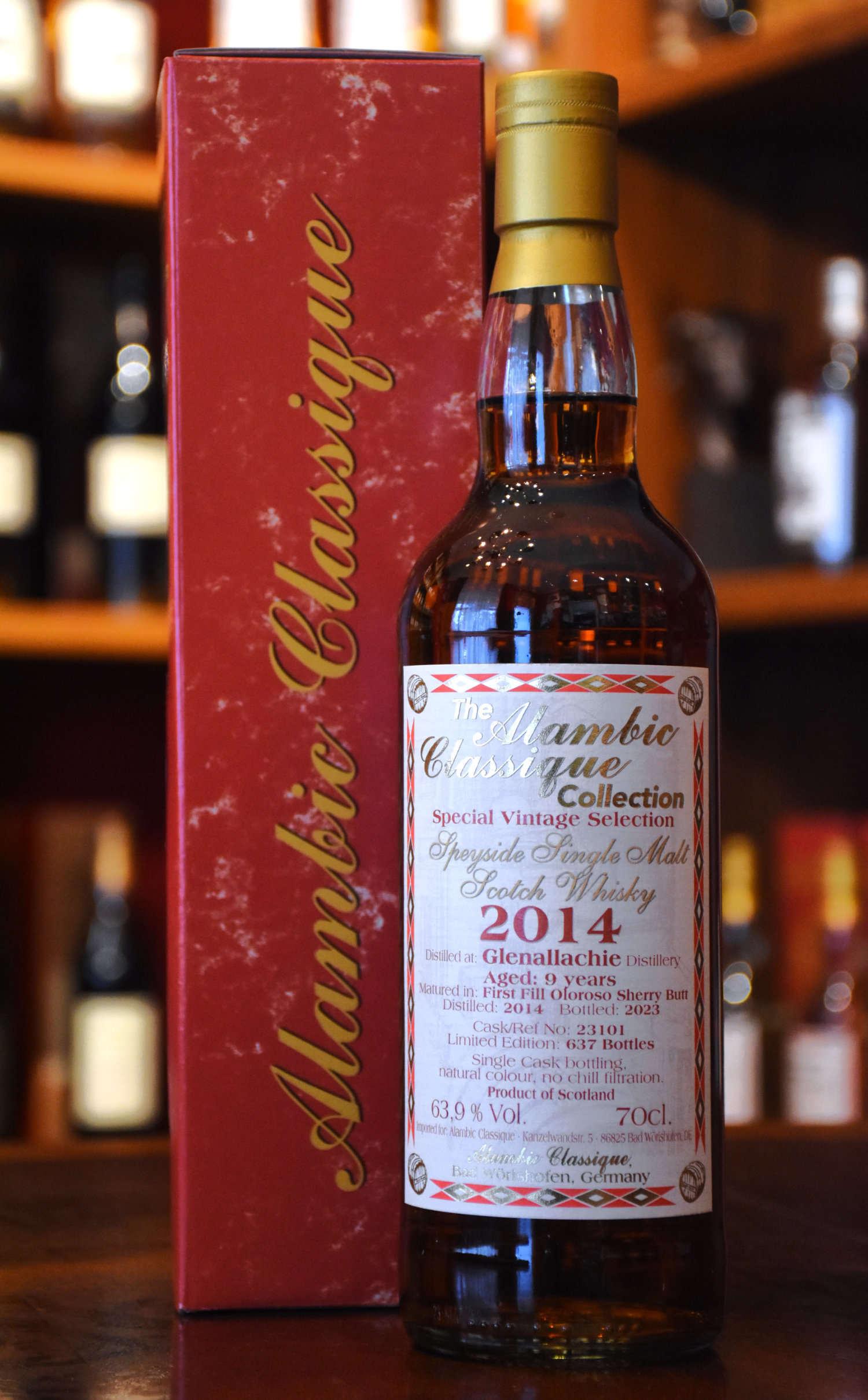 Glenallachie 2014, 9 y.o. - First Fill Oloroso Sherry Butt, 63,9% Alc.Vol., Alambic