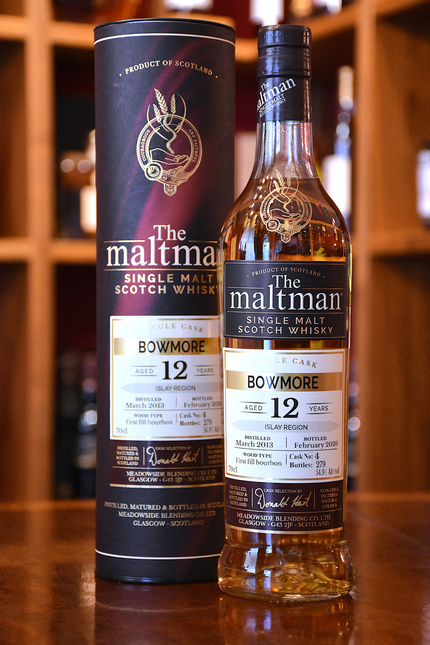 Bowmore 2013, 12 y.o. - First Fill Bourbon Barrel, 54,9%Alc.Vol., The Maltman