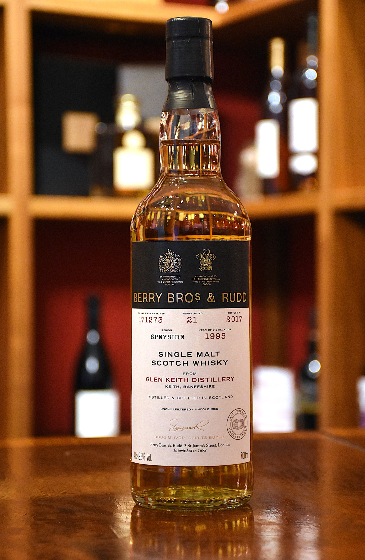 Glen Keith 1995, 21 y.o. - Cask No. 171273, 49,8%Alc.Vol., Berry Bro. & Rudd