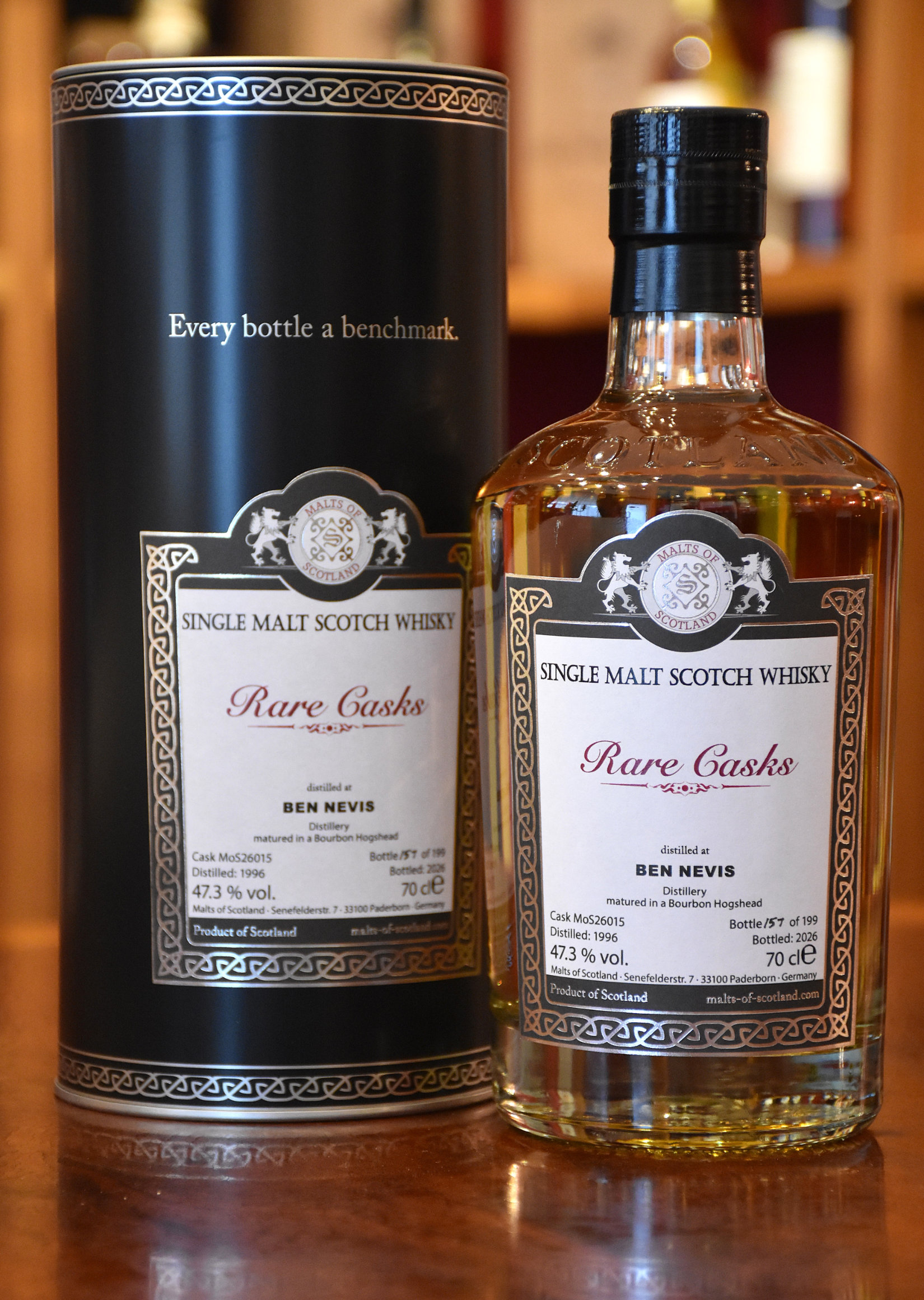 Ben Nevis 1996, 30 y.o., Rare Cask Range, Bourbon Hogshead - MoS26015, 47,3% Alc.Vol., Malts of Scotland