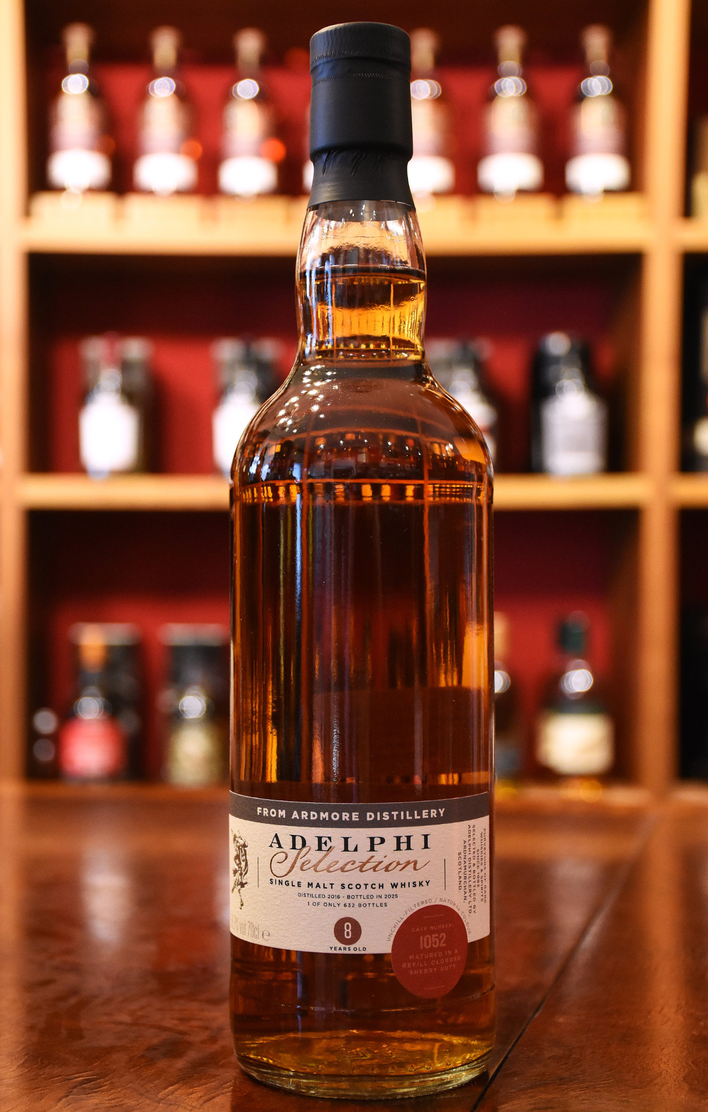 Ardmore 2016, 8 y.o. - Refill Oloroso Sherry Butt, Cask No. 1052, 59,7% Alc.Vol., Adelphi