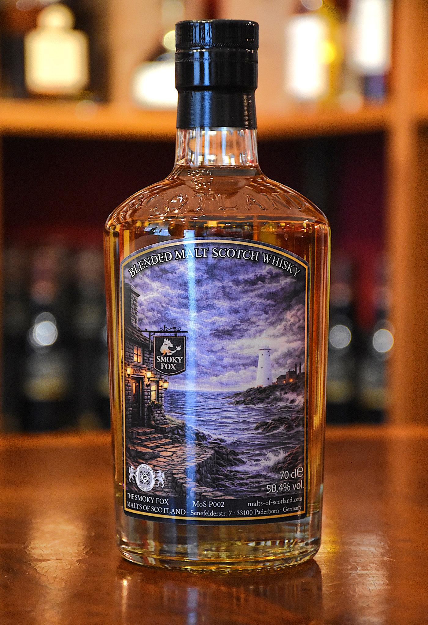 Scottish Pubs - The Smokey Fox, Blended (Teaspoon) Malt Whisky, MoSP002, 50,4% Alc.Vol., Malts of Scotland