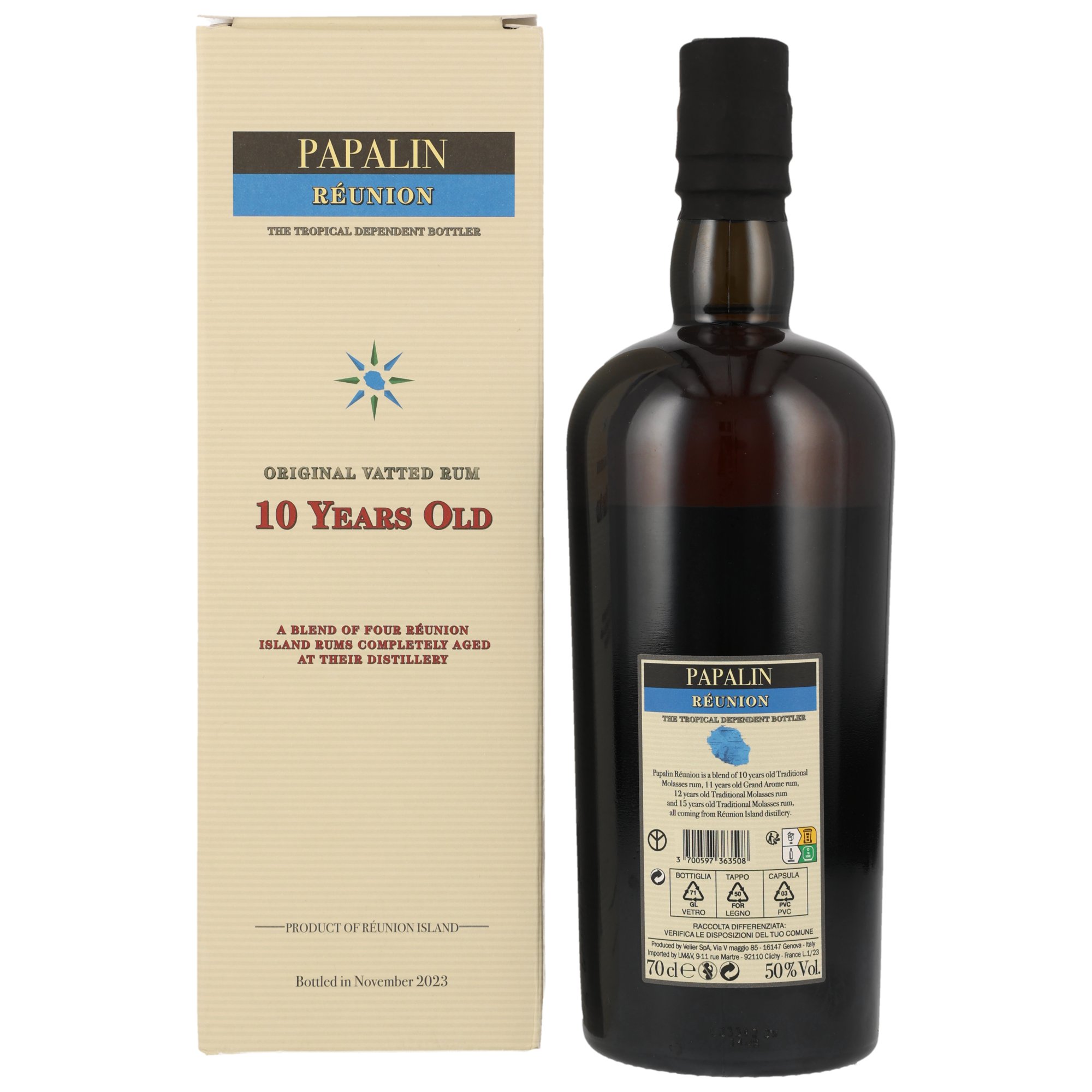 Papalin 10 y.o., Reunion Rum, 50% Alc.Vol., Velier