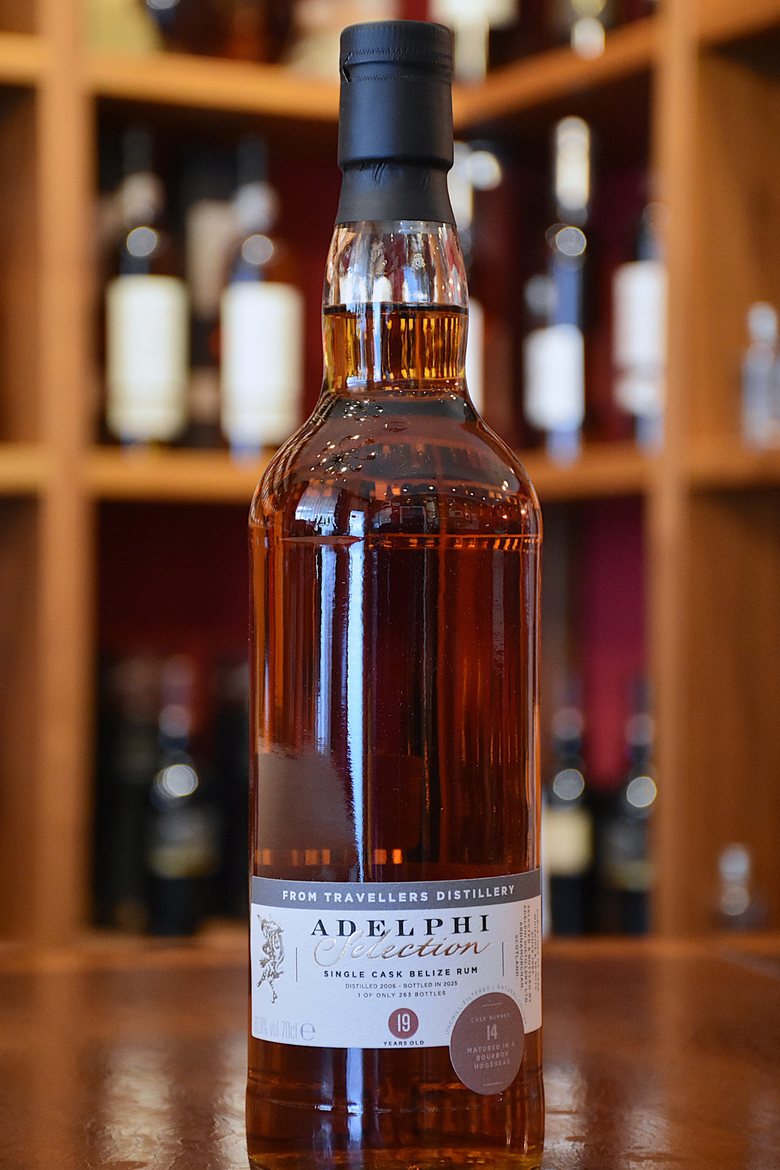 Belize Rum 2006, 19 y.o. - Bourbon Hoghsead, Cask No. 14, 61% Alc.Vol., Adelphi